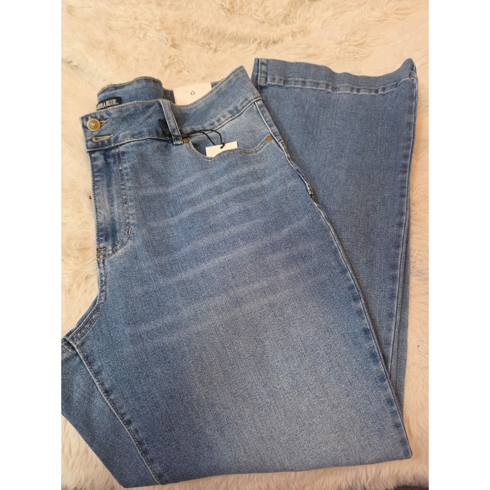 NWT Riviera Blue Sculpting Slim Bootcut Jeans 18W Plus Size Stretch Denim